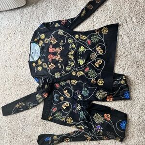 Marine Serre Black Two-Piece Set